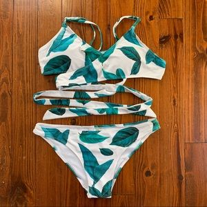 Greenery wrap bikini